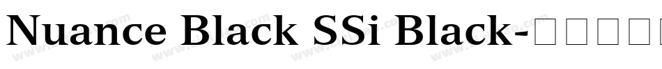 Nuance Black SSi Black字体转换